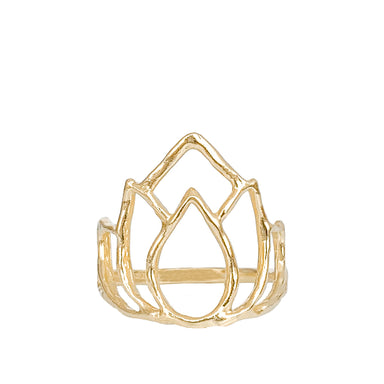 Lotus Ring gold - yoga jewelry - Blooming Lotus Jewelry