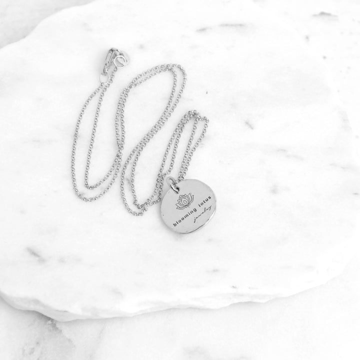 Blooming Lotus Jewelry Eye of Protection Sterling Silver with Blue Topaz back view