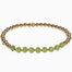Gold Beaded Bracelet with faceted Peridot - front view - Blooming Lotus Jewelry