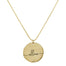 Gold Mantra Coin Necklace with organic surface - personalized words - Blooming Lotus Jewelry