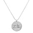 Organic Mantra Coin Disc Necklace engraved with one day at a time - personalized gifts - one day at at time - Blooming Lotus Jewelry