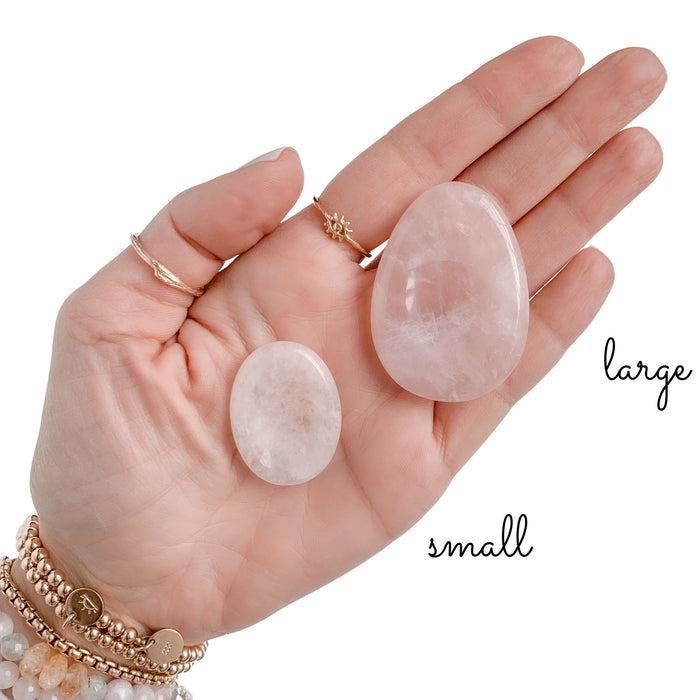 Rose Quartz Worry Stone | Small | Love