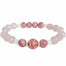 Soulmate Gemstone Bracelet with Rose Quartz Rhodochrosite Moonstone and silver spacer beads - Blooming Lotus Jewelry