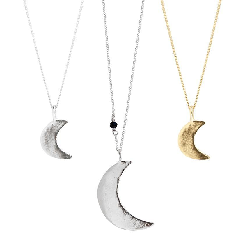 Luna Crescent Moon Necklace - moon phase - Blooming Lotus Jewelry