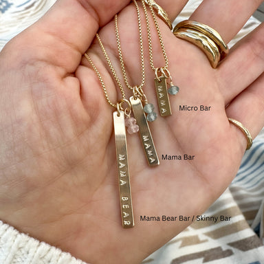 Micro Bar Necklace | Gold