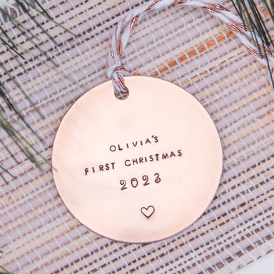 Round Holiday Ornament | Gold