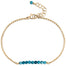 Apatite Gemstone Balance Bar gold chain with extender - Blooming Lotus Jewelry