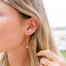 Sun Stud - Herkimer Diamond Threader Earrings gold Blooming Lotus Jewelry