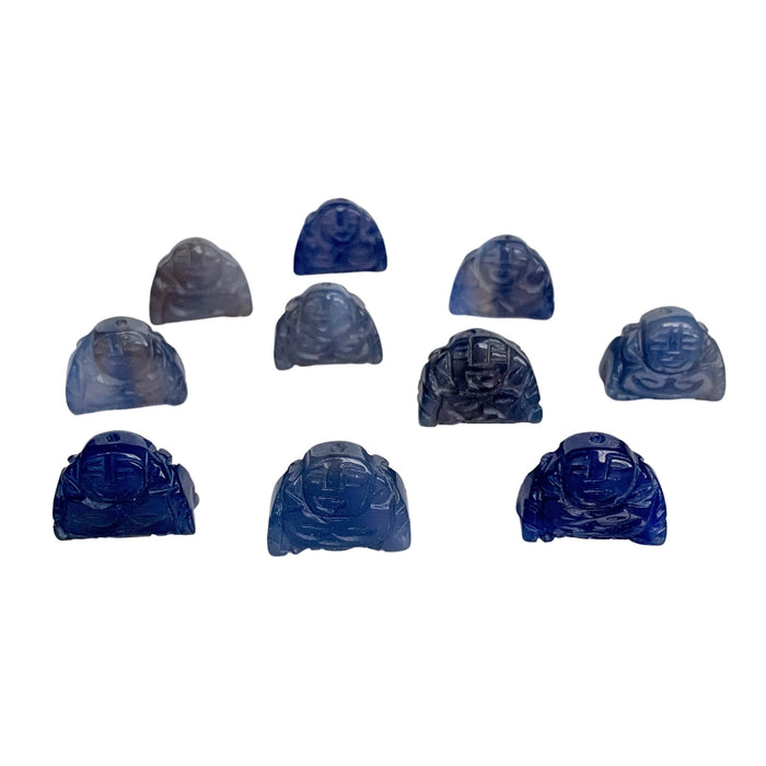 blue agate buddha gemstones