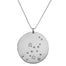 Constellation Zodiac Necklace Virgo - Silver - large disc - personalized - Blooming Lotus Jewelry
