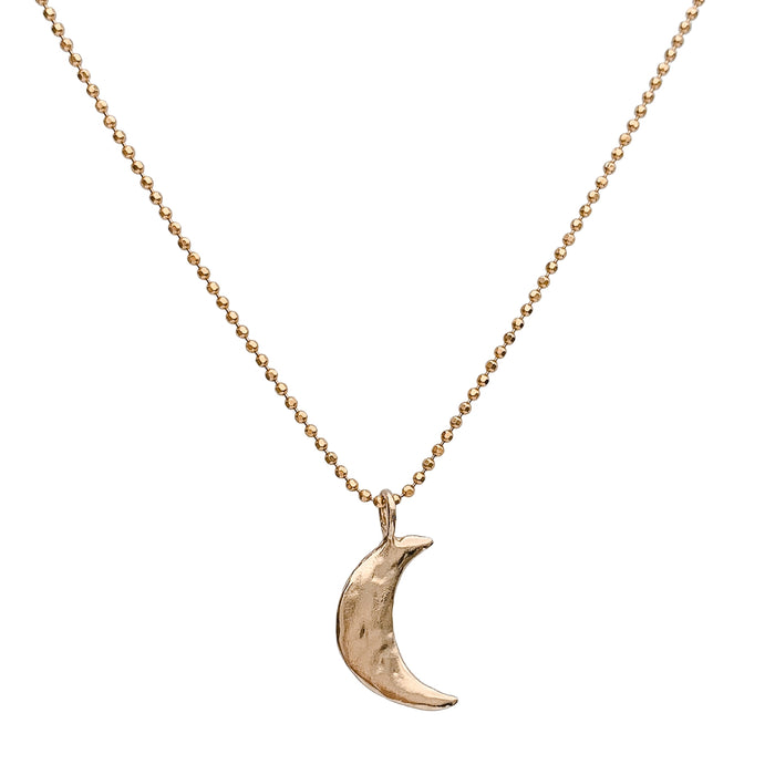 Baby Gold Crescent Moon Necklace – flyinglizard