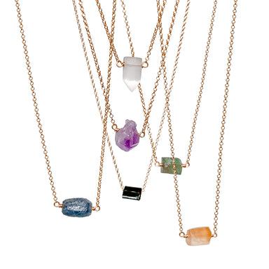 Crystal Necklaces - gold chain - Blooming Lotus Jewelry