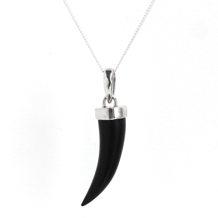 Ebony Tusk Necklace | Small | Sterling | final sale