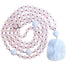 From the heart mala beads - yoga jewelry - rose quartz mala with Blue Lade Agate - Blooming Lotus Jewelry