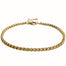 Gold Rounded Box Chain Bracelet thin - front view - Blooming Lotus Jewelry