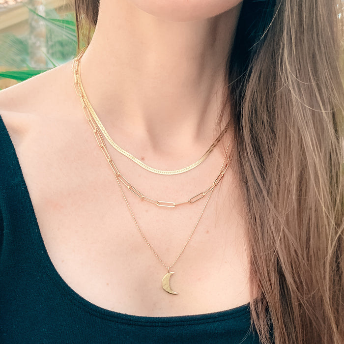 Gold Paperclip Chain Necklace