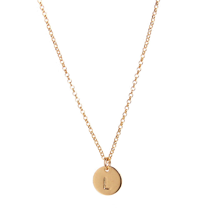 14K Yellow Gold Diamond Initial Disc Necklace – Maurice's Jewelers
