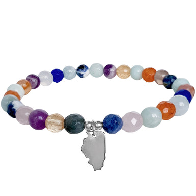 Home Sweet Home Bracelet | Illinois | Mixed Gemstones | final sale