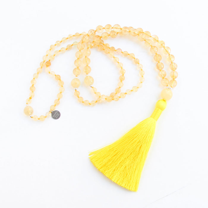 I Am Worthy Mala (Solar Plexus Chakra) - Blooming Lotus Jewelry