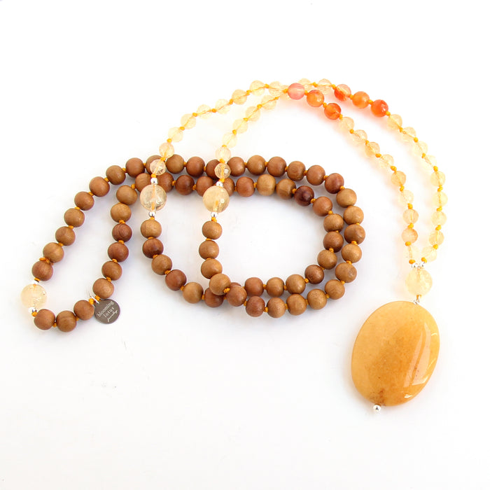 citrine carnelian mala beads