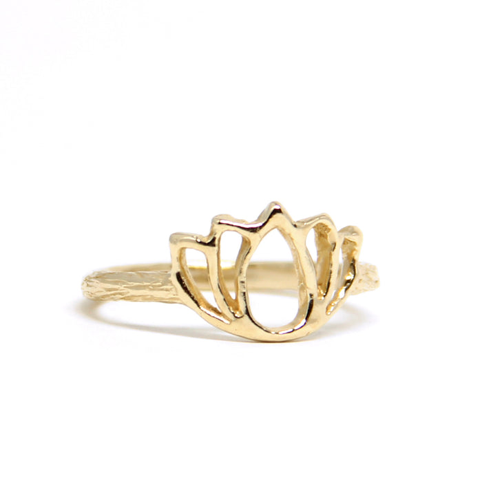 Lotus Ring gold yoga jewelry - Blooming Lotus Jewelry