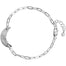 Luna Crescent Moon Bracelet silver with 1 inch chain extender - Blooming Lotus Jewelry