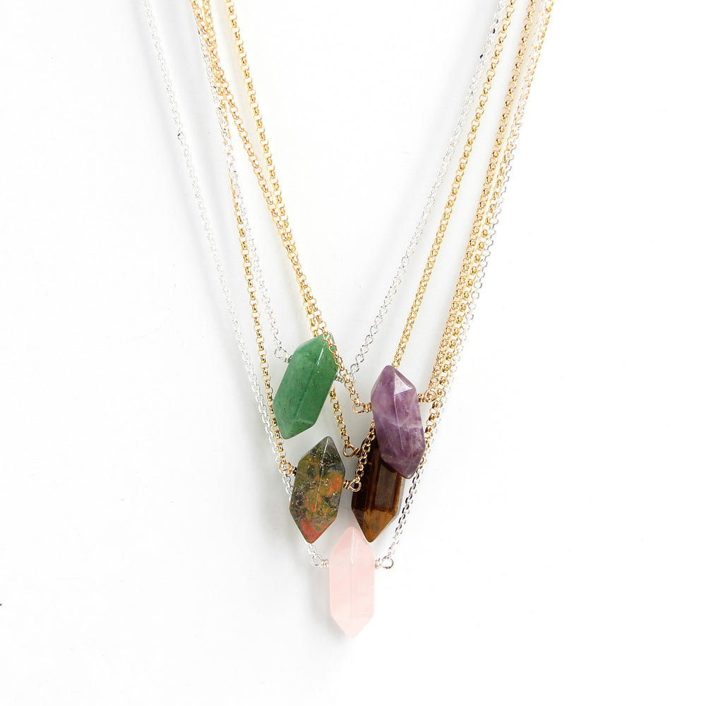 Mini Aventurine Point (sterling) - Blooming Lotus Jewelry