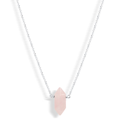 Mini Rose Quartz Point (sterling) - Blooming Lotus Jewelry