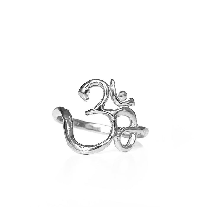 Silver Om Ring yoga jewelry - Blooming Lotus Jewelry