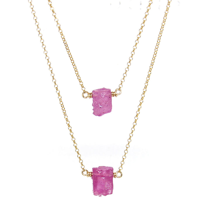 Pink Sapphire Nugget | Gold