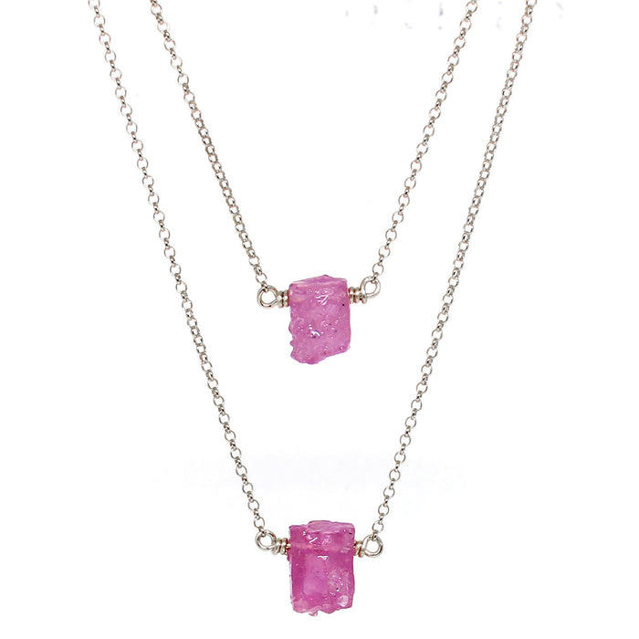 Pink Sapphire Nugget | Sterling