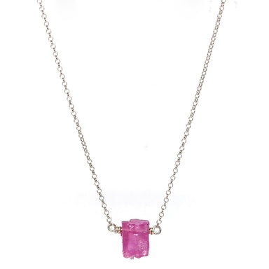 Pink Sapphire Nugget | Sterling