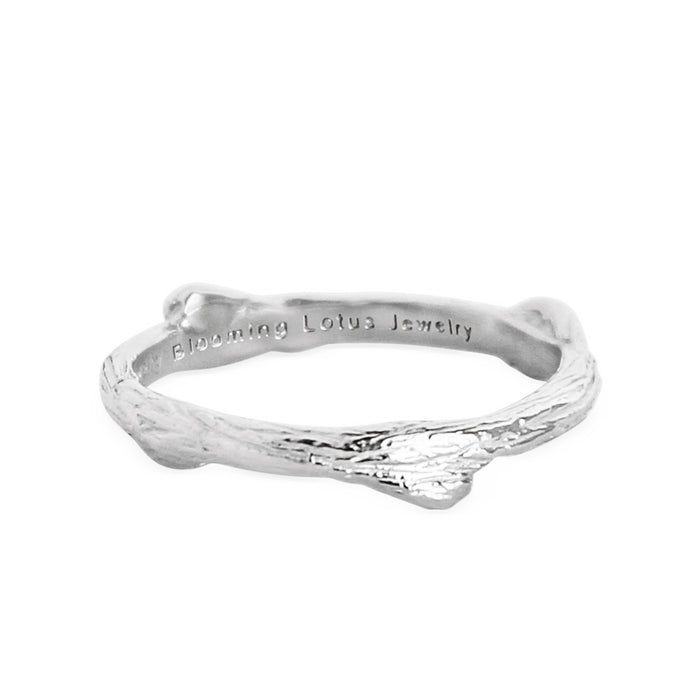 Branch Twig Ring - Skinny Olive Branch - silver - Blooming Lotus Jewelry