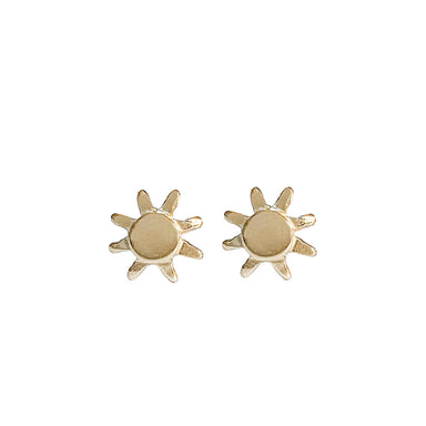 Gold Sun Studs Earrings - Blooming Lotus Jewelry
