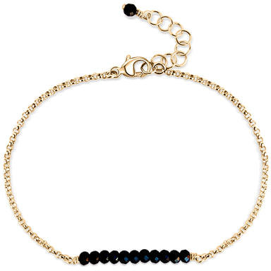 Spinel Gemstone chain bracelet gold with extender - Blooming Lotus Jewelry