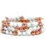 Howlite and rose gold lava gemstone bracelets