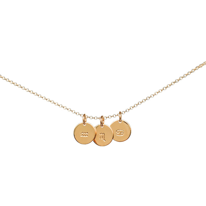 Tiny Zodiac Necklace | Gold