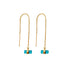 Turquoise Threader Earrings | Gold